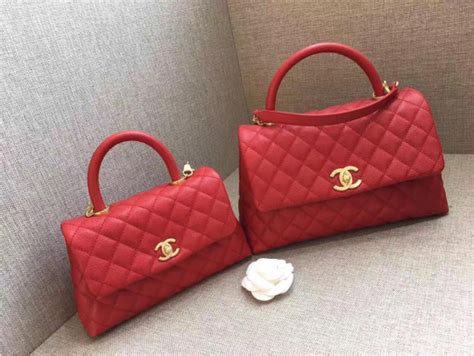 chanel red coco handle|Chanel coco handle small.